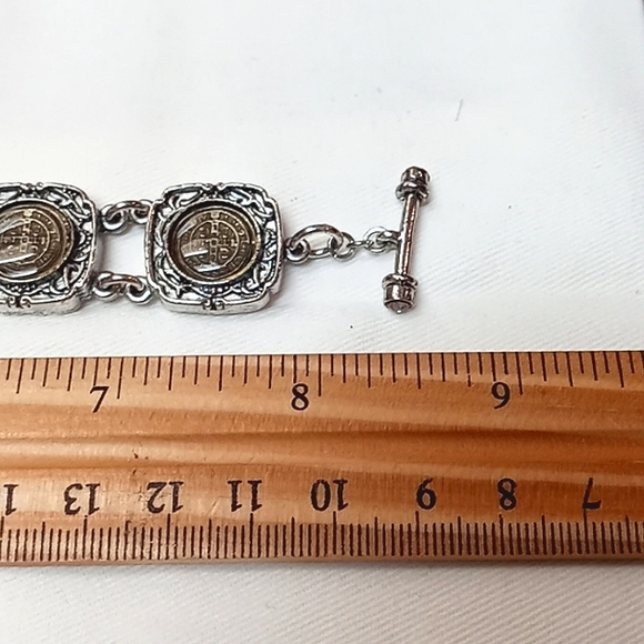 ✴ Virgins Saints & Angels Silver-tone San Benito Toggle Bracelet NEW! - Picture 11 of 16